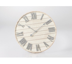Horloge lames de bois