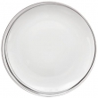 Assiette plate blanche liserets