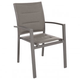 FAUTEUIL AZUA NOISETTE/TONKA