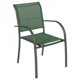 FAUTEUIL PIAZZA OLIVE/GRAPHITE