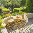 TABLE GREENSBORO RONDE MOUTARDE 2P