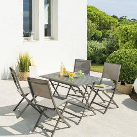 TABLE AZUA PLI ALU TONKA 4P