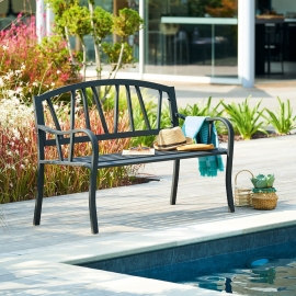 BANC DE JARDIN ALVERNIA NOIR
