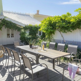 TABLE PIAZZA EXTENSIBLE HOUBLON TONKA 10P