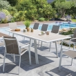 TABLE PAVANE EXTENSIBLE LIN ET BLANC10P
